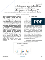 Effect of Green Performance Appraisal and Gren Compensation and Rewards Mediated by OCBE To The Performance of Employees PT Telecommunications Indonesia International (Telin)