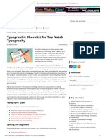 Typographic Checklist for Top Notch Typography - CreativePro.com