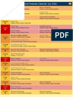 Festival Calendar July 2020