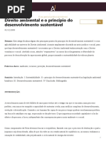 Direito ambiental e o princípio do desenvolvimento sustentável - Âmbito Jurídico