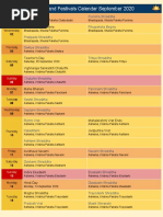 Festival Calendar September 2020