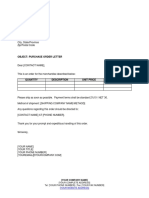 Purchase Order Letter