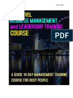 MBA Level  Business Management Course