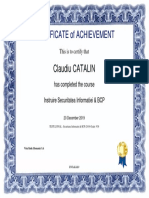 InfoSec Awareness - Certificat Promovare Curs Securitatea Informatiei - BCP (2019)