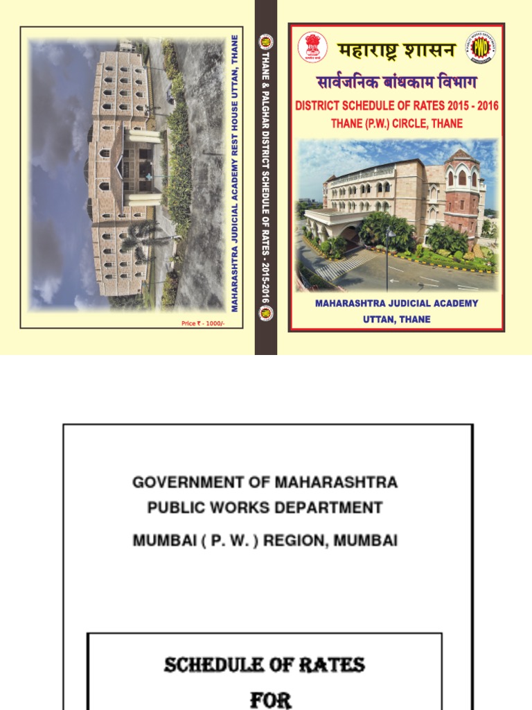 Thane PWD DSR 15-16 PDF | PDF | Structural Steel | Concrete