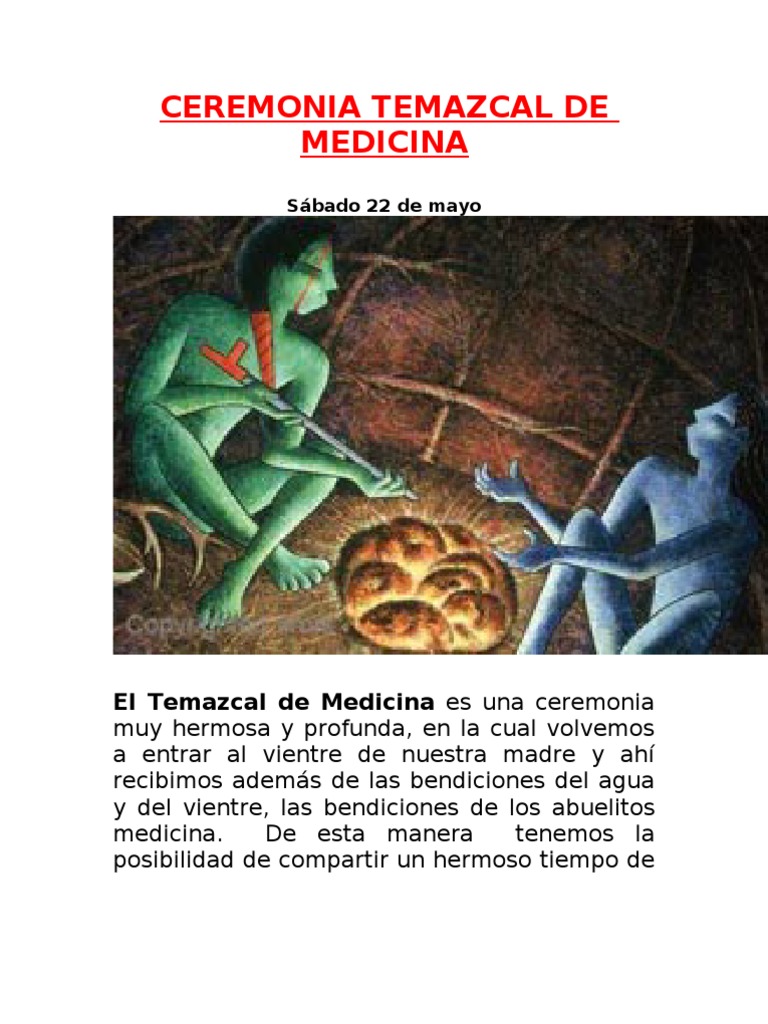 Ceremonia Temazcal de Medicina | PDF