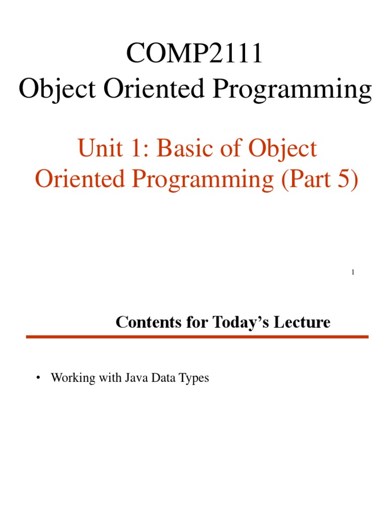 OOP Lecture 6 Dated 03-12-2019 | PDF | Data Type | Variable (Computer ...