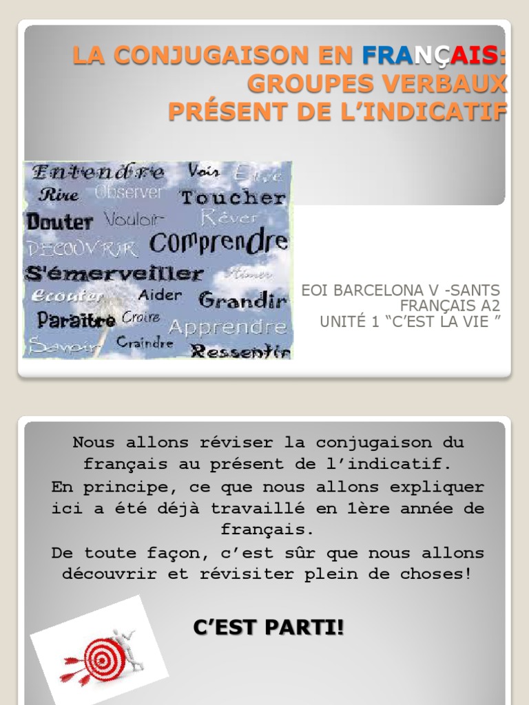 Conjuguer Craindre Au Présent De L Indicatif La Conjugaison Verbal | PDF | Verbe | Conjugaison
