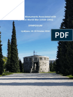 YU Monuments Associated With The WW1 (1918-1941) - SYMPOSIUM Ljubljana, 18-19 Oct 2018 - Program I Sazetci