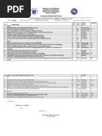 G10 TOS and Answer Key