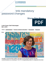 Time to rethink mandatory password changes | Federal Trade Commission