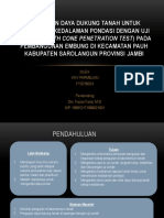 Pengujian Daya Dukung Tanah Untuk Penentuan Kedalaman Pondasi