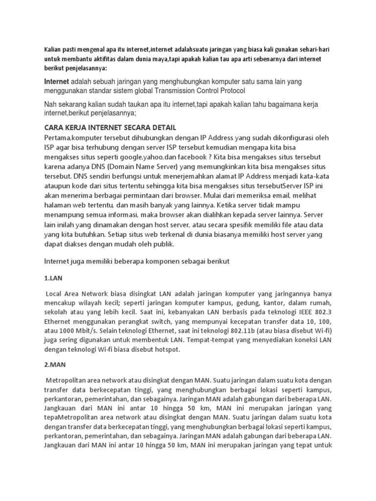Memahami Cara Kerja Internet | PDF
