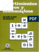 Mariano Mataix - Divertimentos Lógicos y Matemáticos PDF