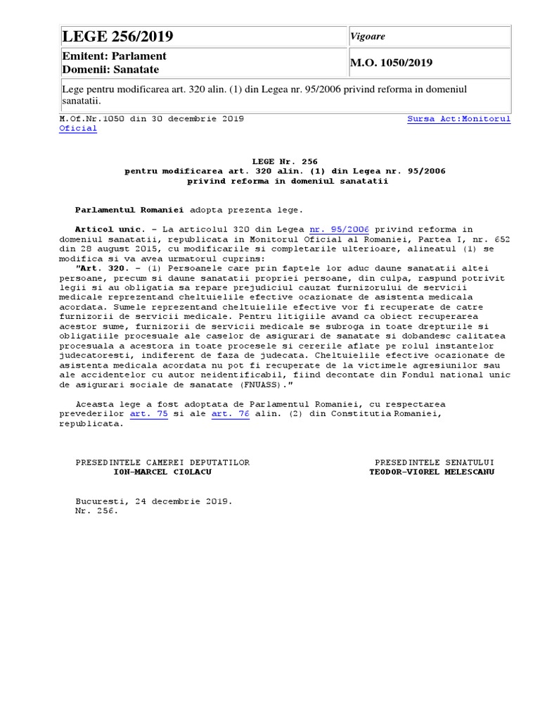 Lege 256 - 2019 | PDF