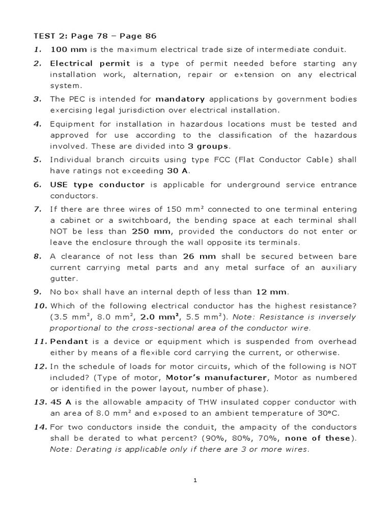 Reviewer For Rme Pec Exam Pdf Electrical Wiring Insulator