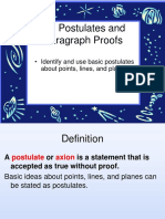 2-5 Postulates and Paragraph Proofs