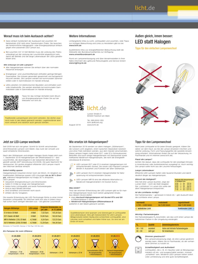 Flyer: LED Statt Halogen | PDF