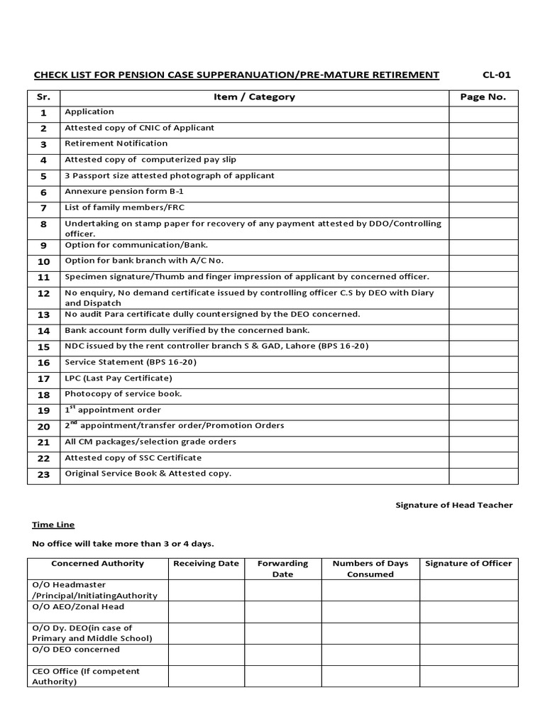 Pension Application Checklist Guide | PDF | Professional Certification ...