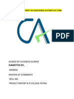 An Internship Report On Chartered Accountant Firm