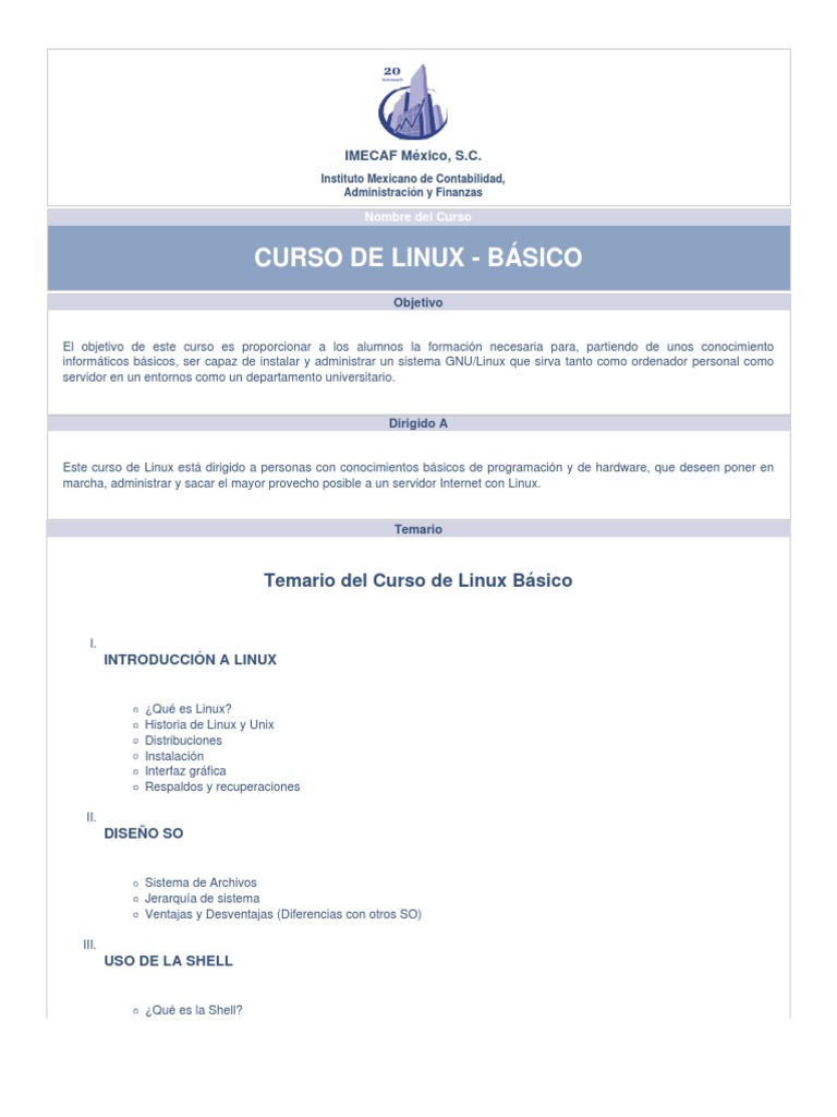 Curso Linux Basico Curso 374 PDF | PDF | Interfaz de línea de comando ...