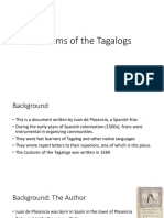 Customs of The Tagalogs