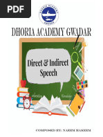 Direct and Indirect Narrations PDF