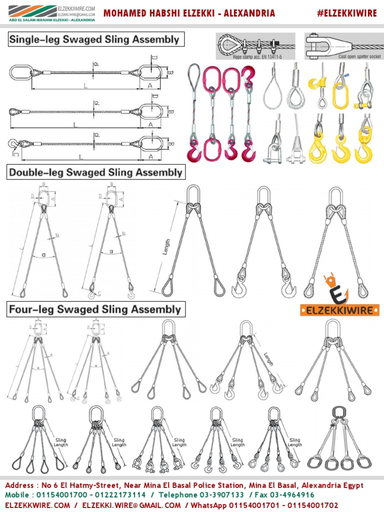 Multi-Legs Wire Rope Sling Elzekkiwire02 | PDF