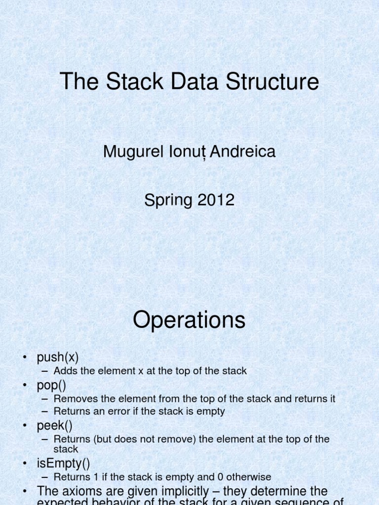 Stack Data Structures | PDF | Software | Software Engineering