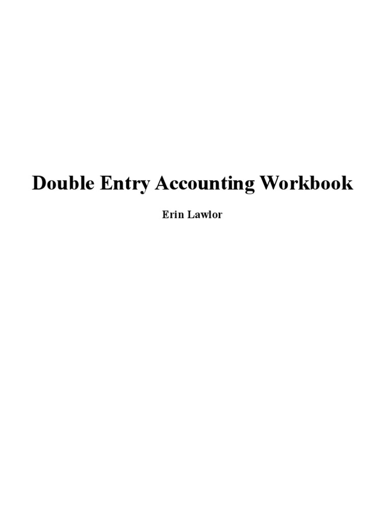 Double Entry Accounting Workbook | PDF