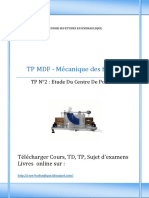 TP MDF N 2 - Etude Du Centre de Poussee PDF