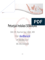 Petunjuk Instalasi SISMADAK PDF