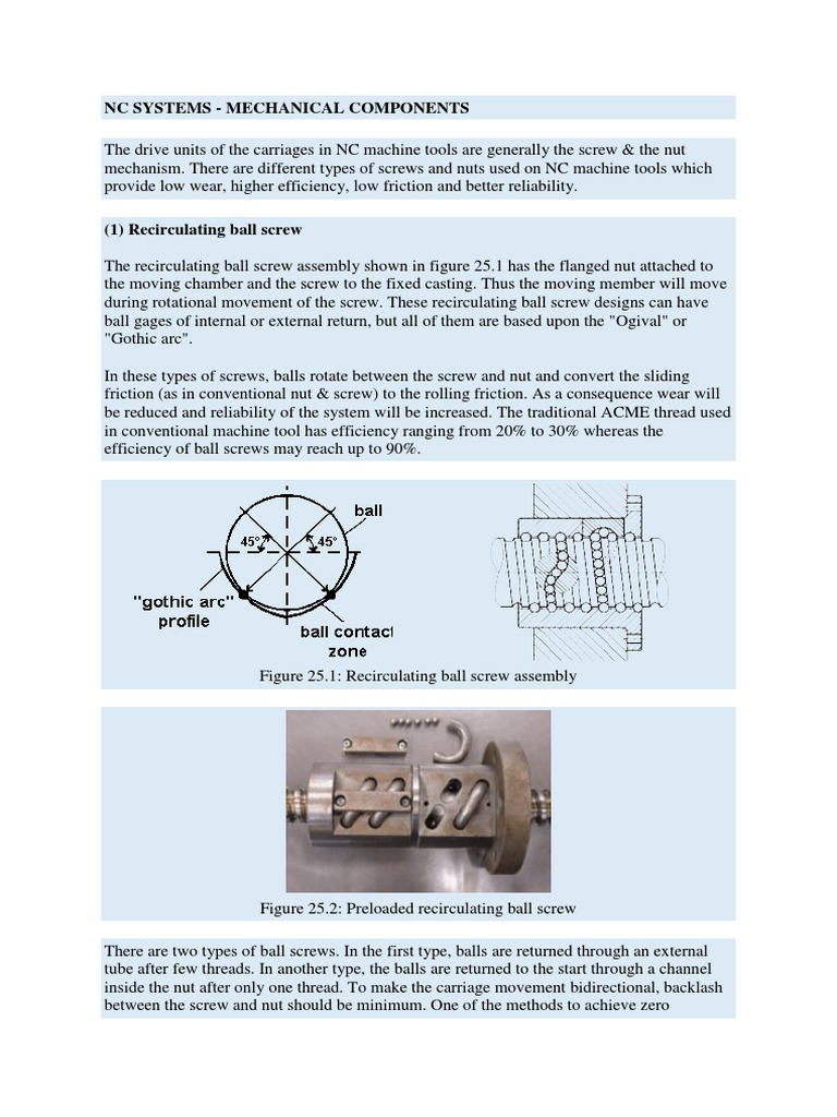 CNC Ball Screw | PDF | Mechanical Engineering | Machines