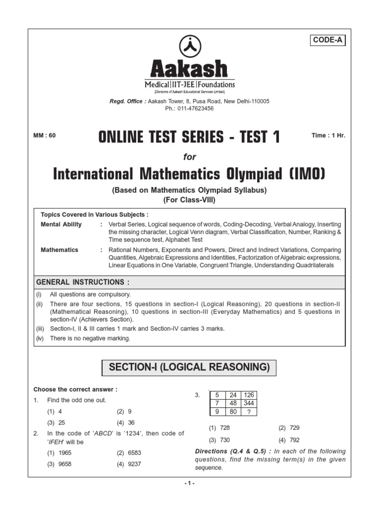 Olympiad KVPY Solutions - IMO08 PDF | PDF | Triangle | Cartesian