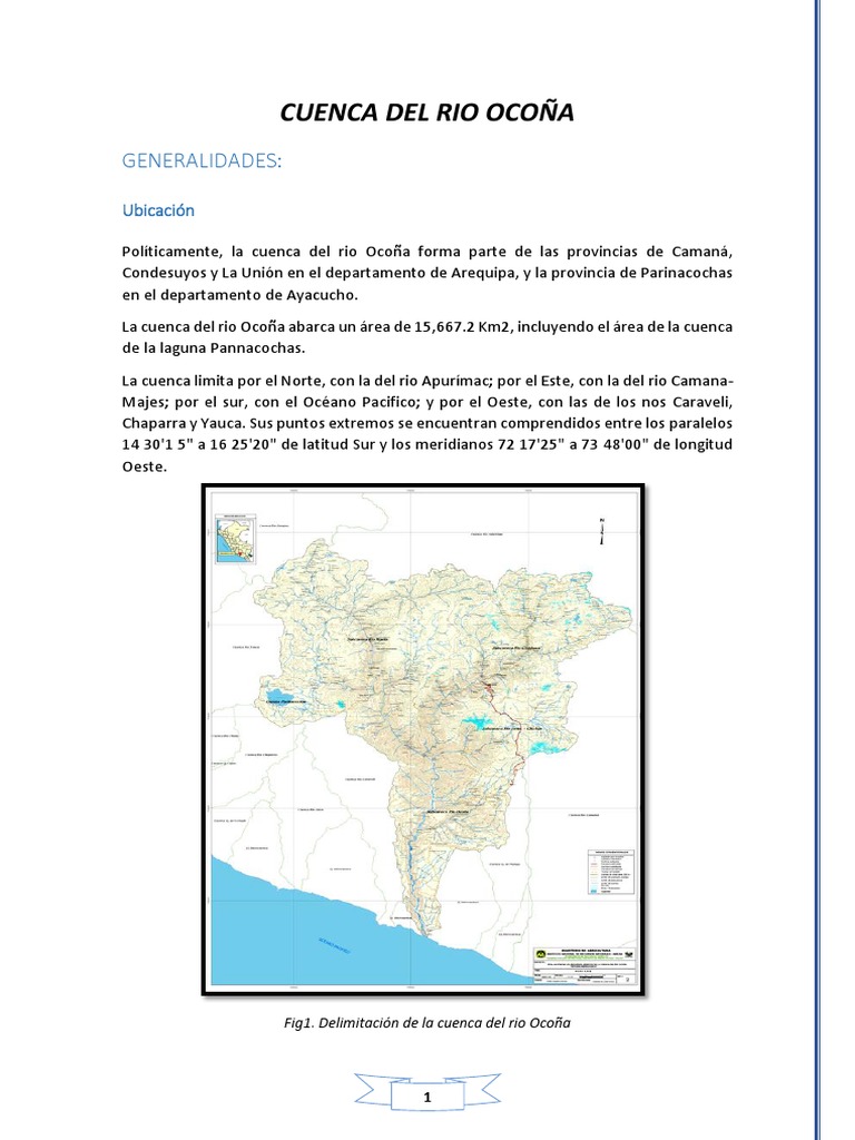 Cuenca del Río Ocoña en Arequipa | PDF | Cuenca de drenaje | Roca ...