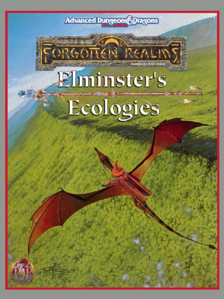 Elminsters Ecologies PDF Elf (Dungeons and Dragons) Herbivore pic picture