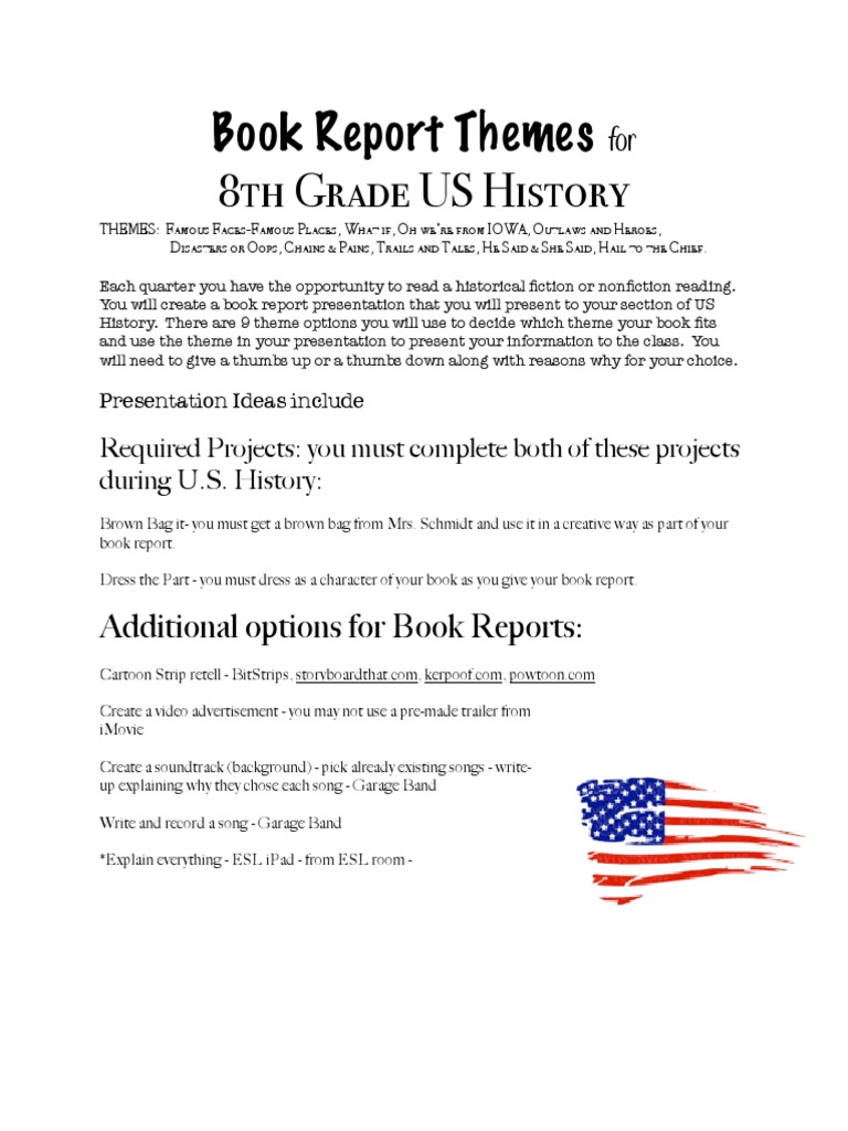 Book Report Themes PDF