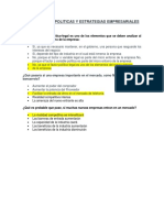 Cuestionario Políticas y Estrategias Empresariales Margarita