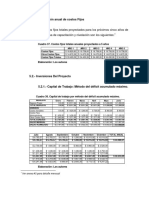 Proyección Anual de Costos Fijos