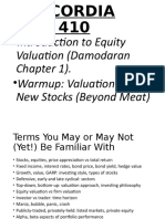 Damodaran Chapter 1 Introduction To Valuation Winter 2020