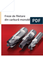 Freze de Filetare Din Carbura Monobloc