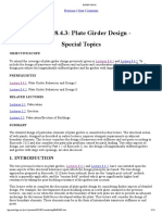 Lecture 8.4.3 Plate Girder Design - Special Topics