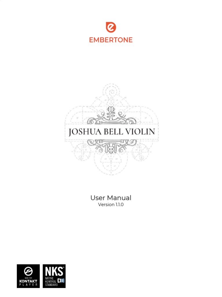 Joshua Bell Violin Manual v110 PDF Violin User Interface