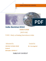 Study On Banking Innovations in India