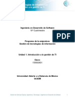 Unidad 1. Introducción A La Gestión de TI