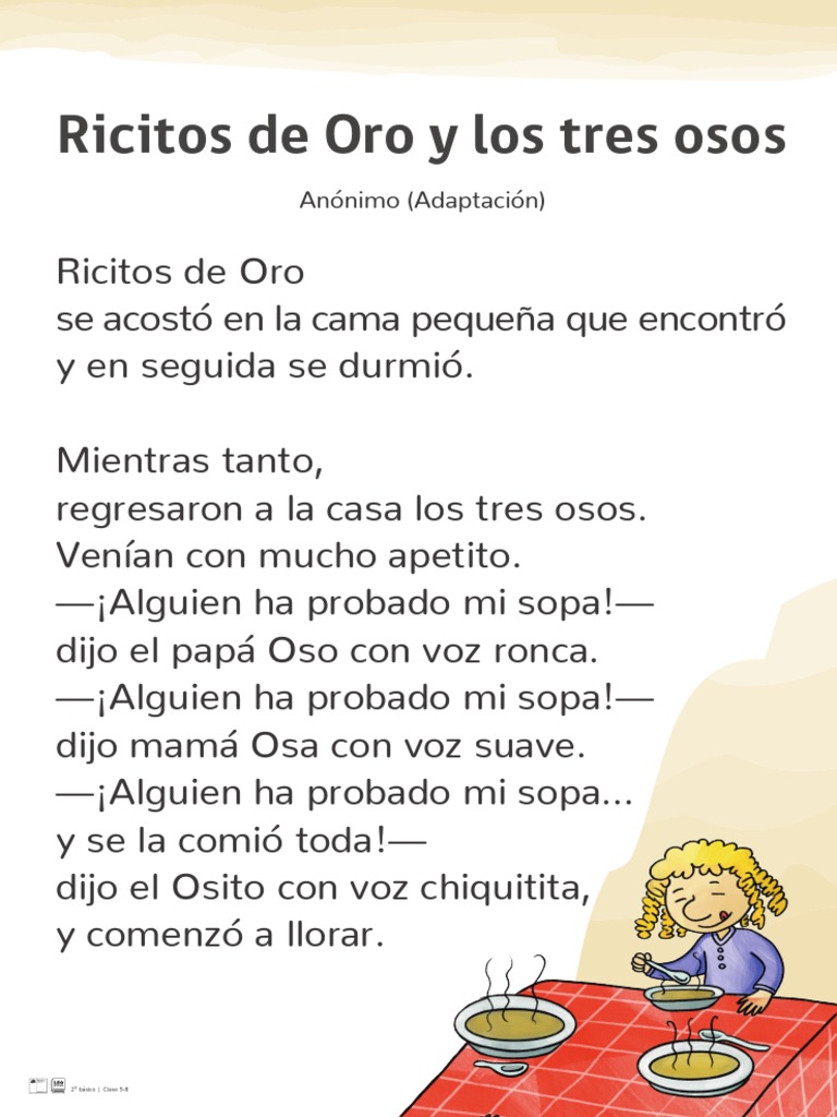 5 8 Ricitos de Oro | PDF