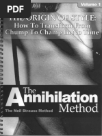 Neil Strauss The Annihilation Method Style39s Archives Volume 1 The Origin of Style How To Transform From Chump To Champ in No Time PDF