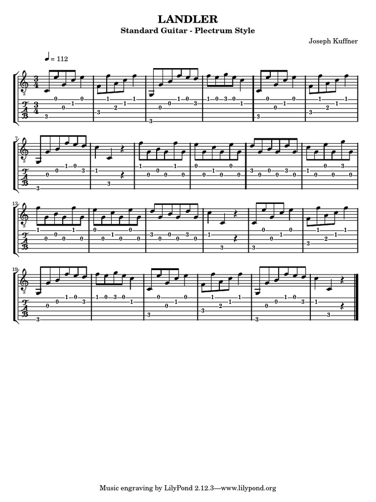 Landler Kuffner PDF | PDF | Guitar Family Instruments | Guitars