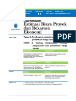 Tugas 2. Estimasi Biaya Proyek Dan Rekayasa Ekonomi