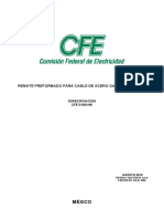 Especificacion Cfe 51000-96 Remate Preformado para Cable de Acero Galvanizado Ag